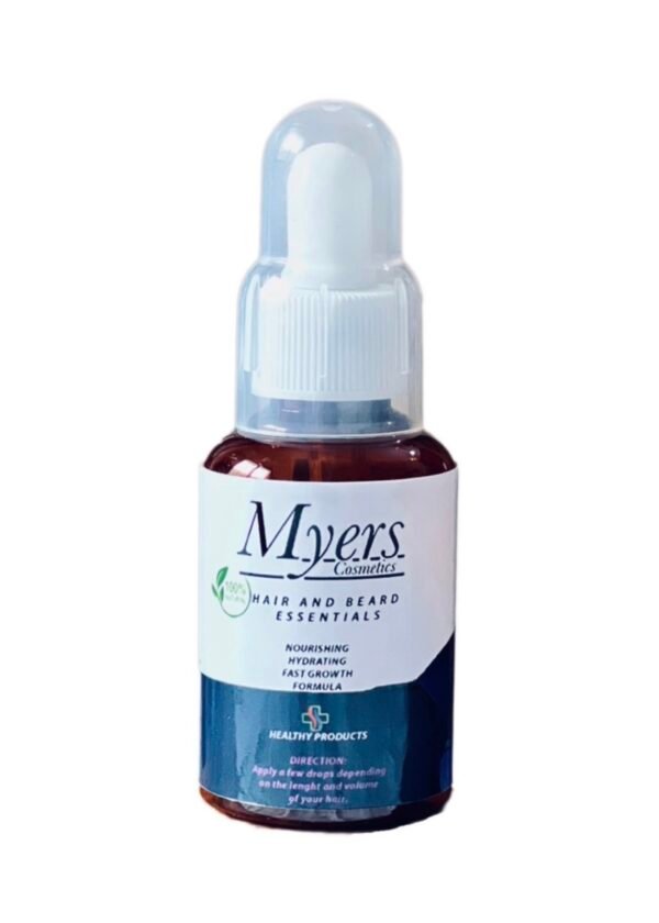 Huile Capillaire Naturelle pour la barbe Myers Cosmetics: Croissance, Nutrition et Hydratation - 100% Naturel cheveux et barbes