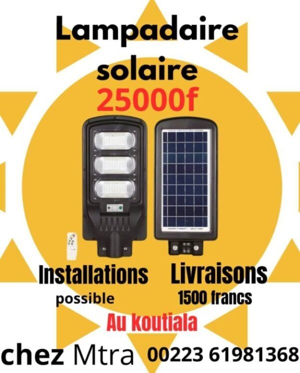 Lampadaire avec panneaux
