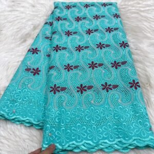 Brodé 100% Cotton Fabric - Exquisite Embroidery for Elegant Creations
